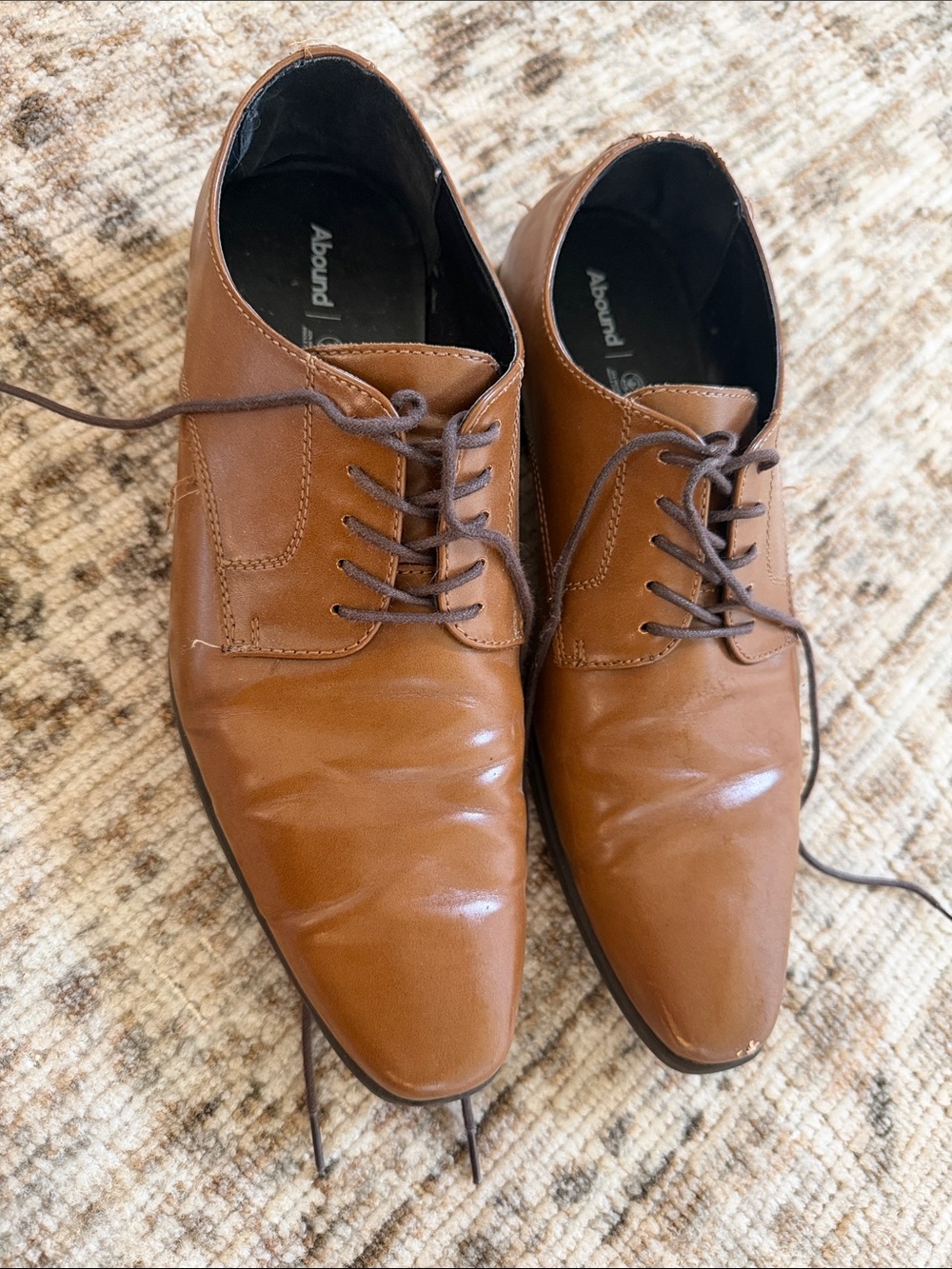Abound Men's Cognac Leather Oxfords